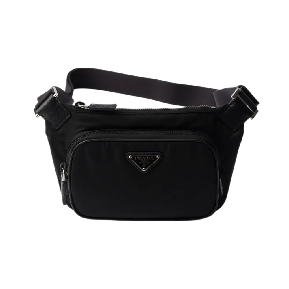 Prada Triangle Logo Re-Nylon and Saffiano Leather Belt Bag
