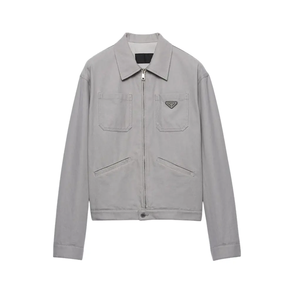 Prada Denim Blouson Jacket Gray – voilà.id Prada Denim Blouson Jacket Gray – voilà.id