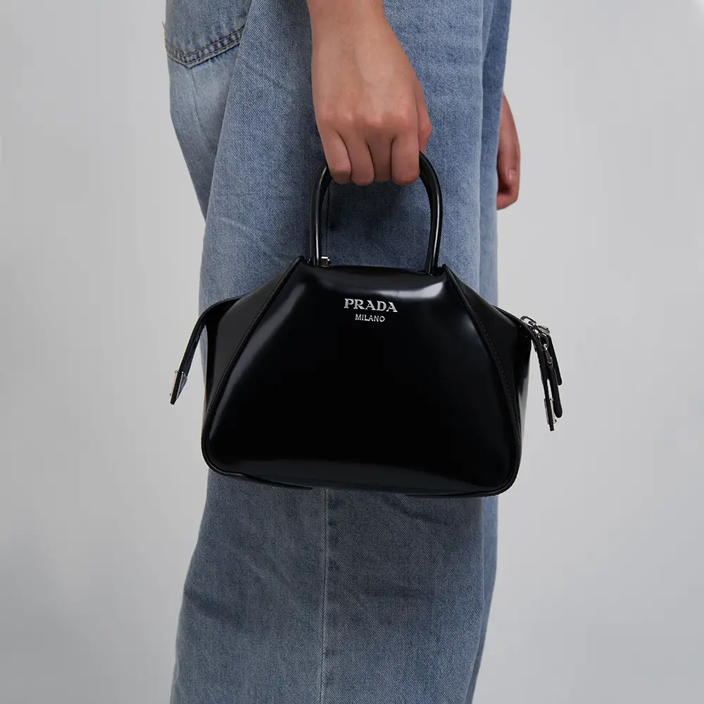 【PRADA】SUPERNOVA BAG SMALL Prada Small Supernova Leather Tote Bag | Grey | FARFETCH PL
