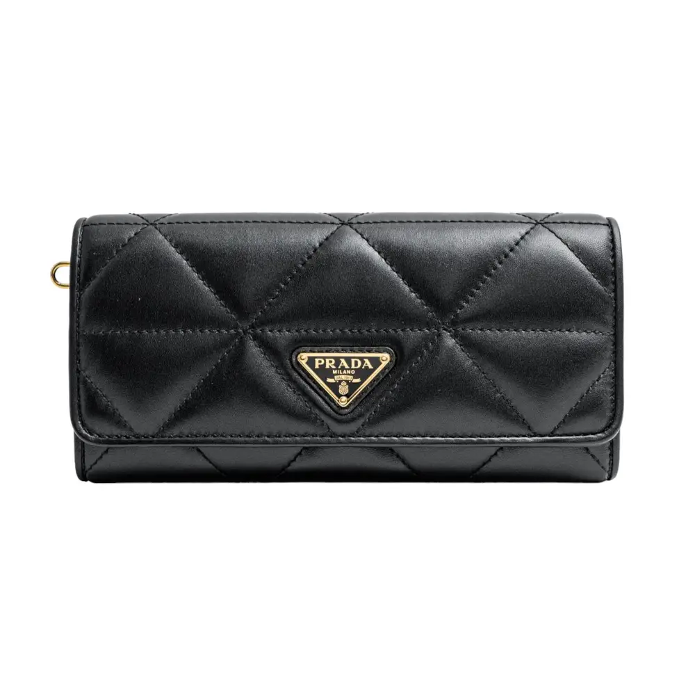 ★PRADA★ Triangle Logo Saffiano Zipper Wallet Black 1ML0182 Prada triangle-logo Saffiano Leather Wallet | Black | FARFETCH