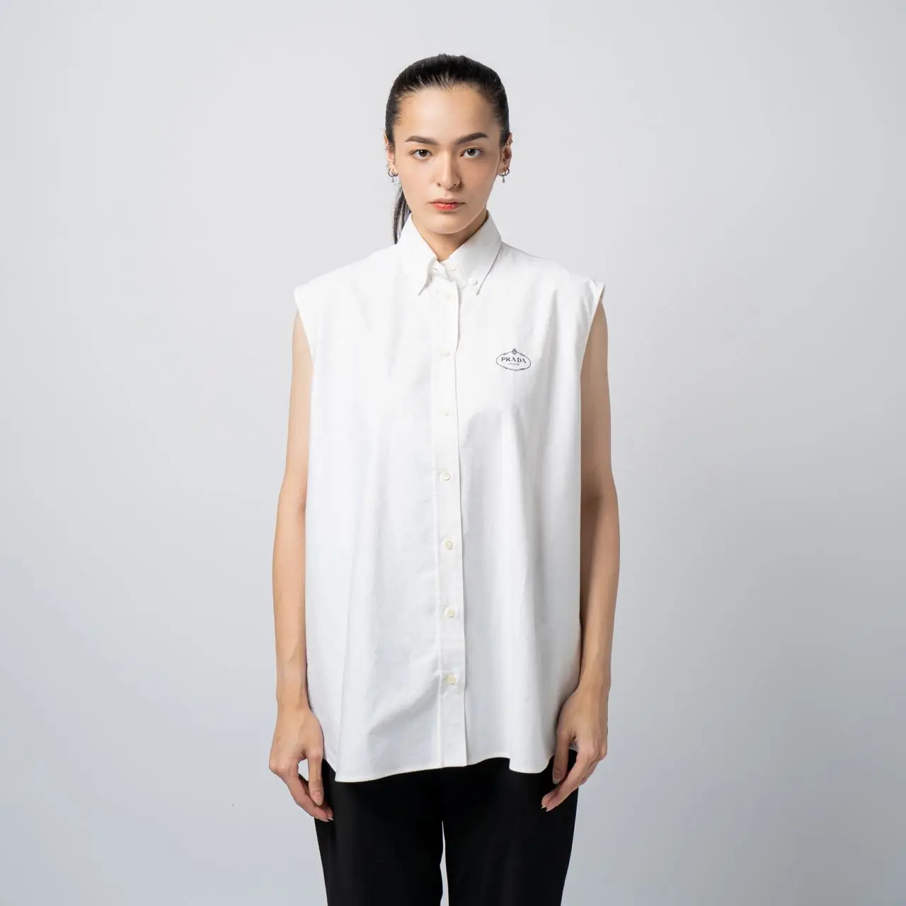 White prada shirt sale