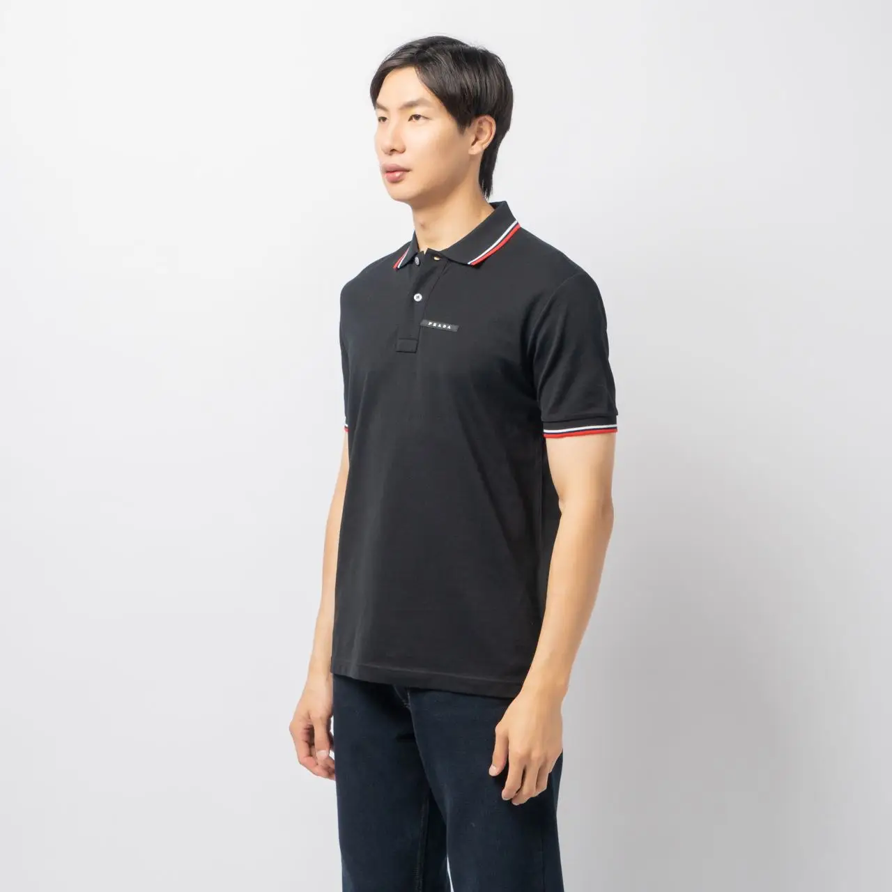 Prada Piquet Polo Shirt Black – voilà.id