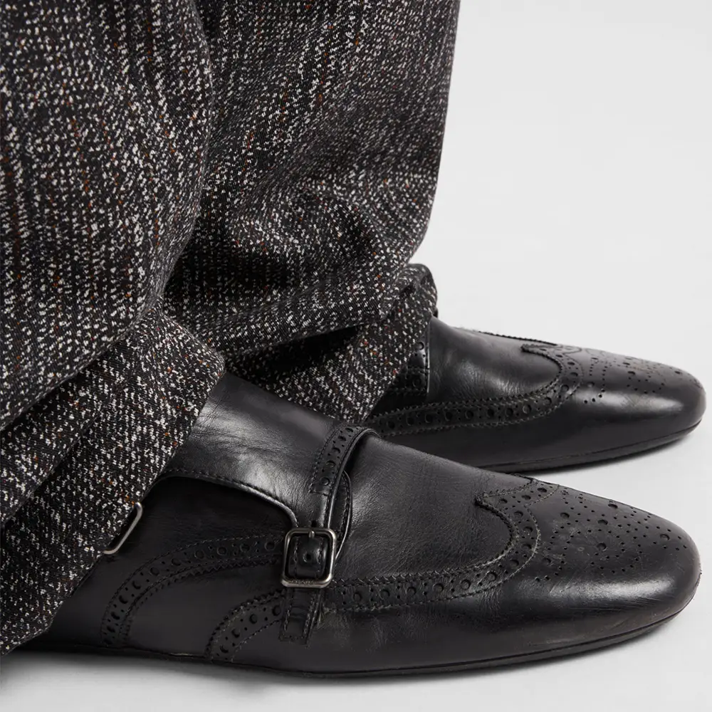 Prada Shuffle Double Monk Strap Shoes Black – voilà.id