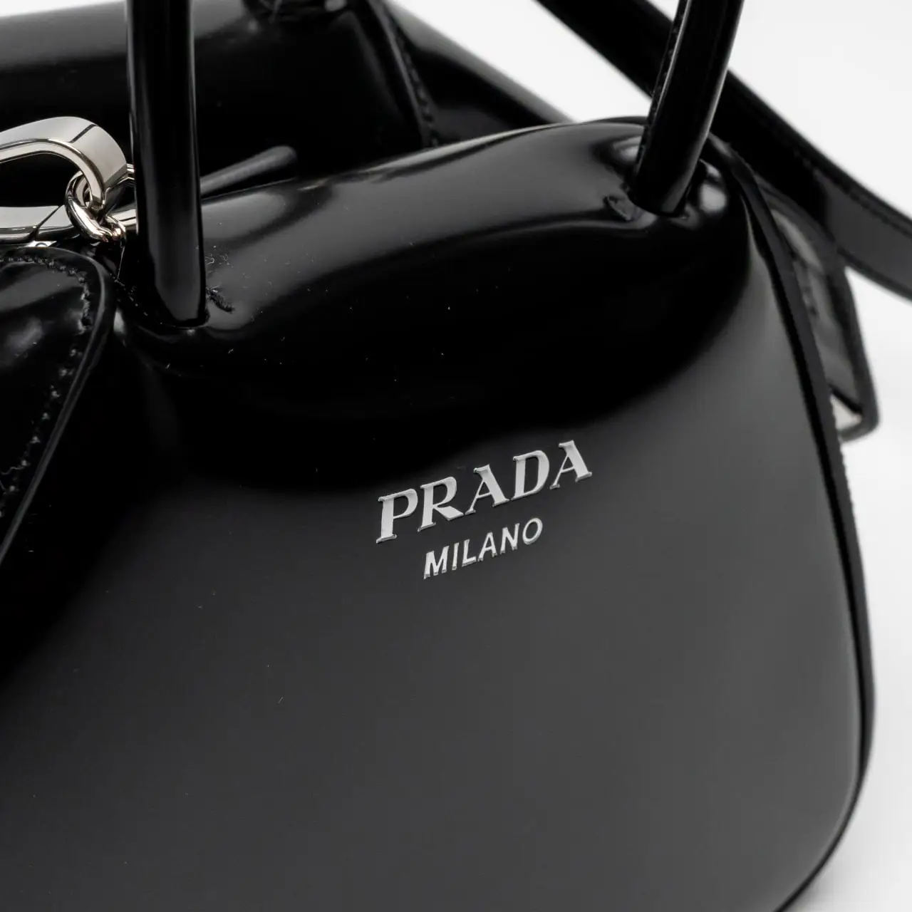 Prada Mini Brushed Leather Supernova Handbag Black – voilà.id