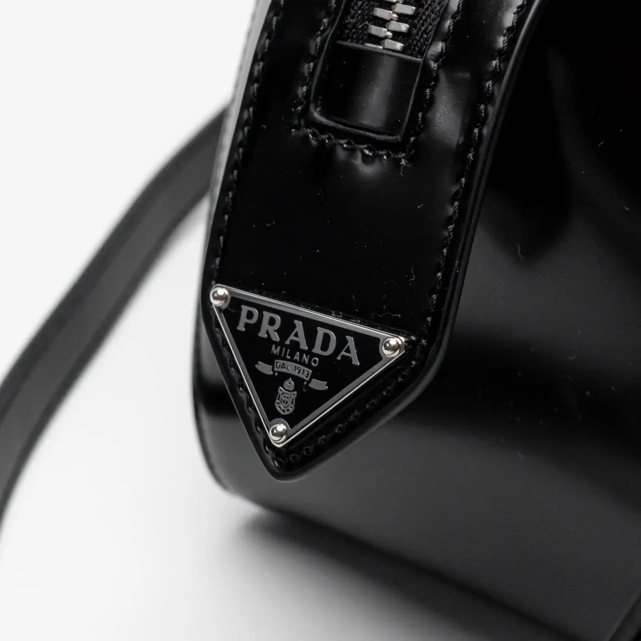Prada Mini Brushed Leather Supernova Handbag Black – voilà.id