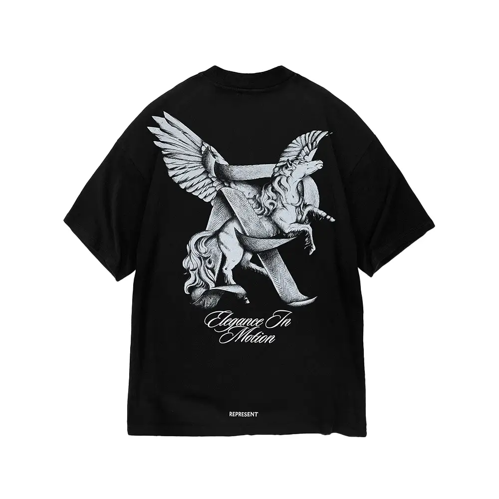 REPRESENT| (MLM41066 01) Represent Elegance in Motion Print T-Shirt Black – voilà.id