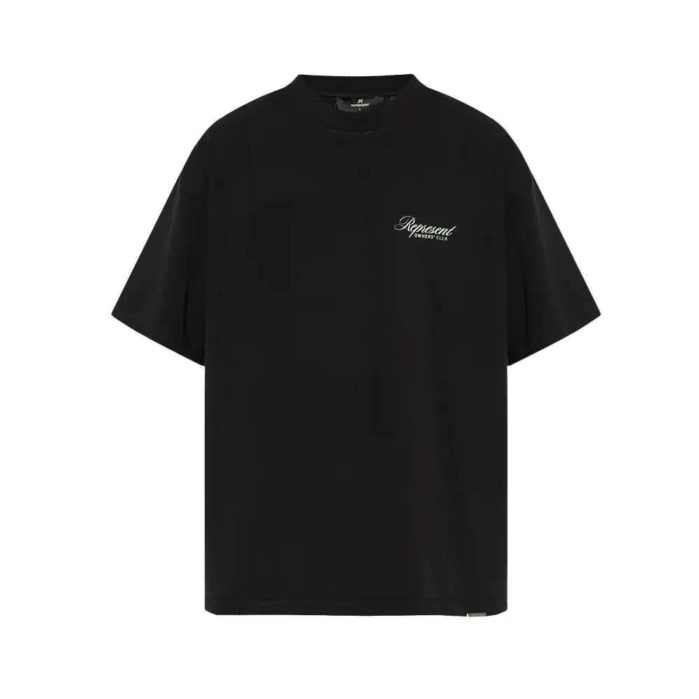 Versace Logo Print on The Neck T-Shirt Black – voilà.id