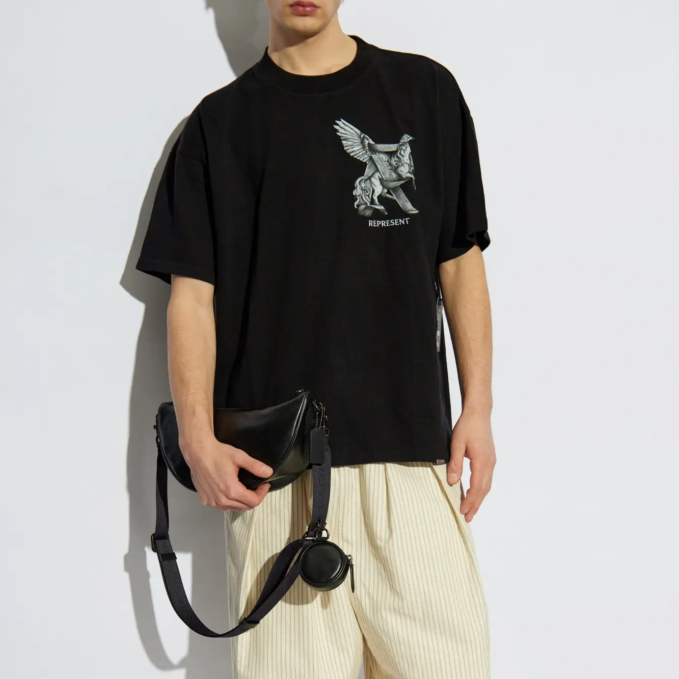 REPRESENT｜ (MLM41066 01) Represent Elegance in Motion Print T-Shirt Black – voilà.id