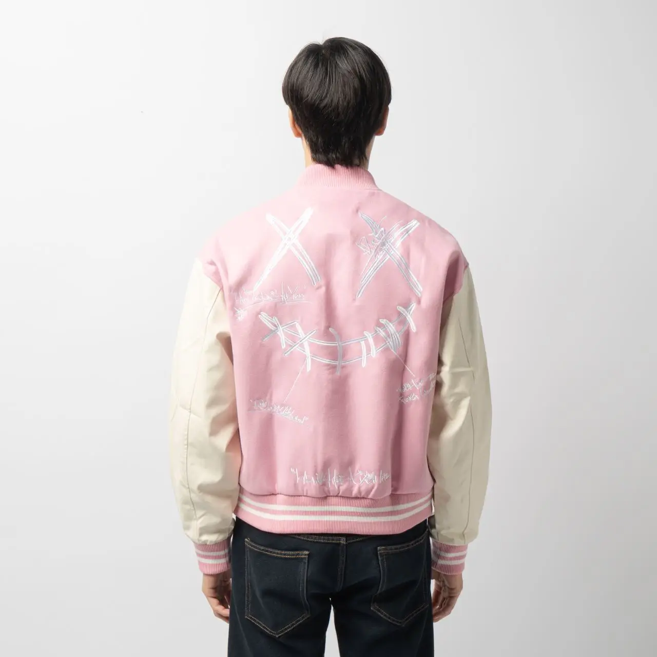 RIC Deconstructed Varsity Jacket Peach – voilà.id