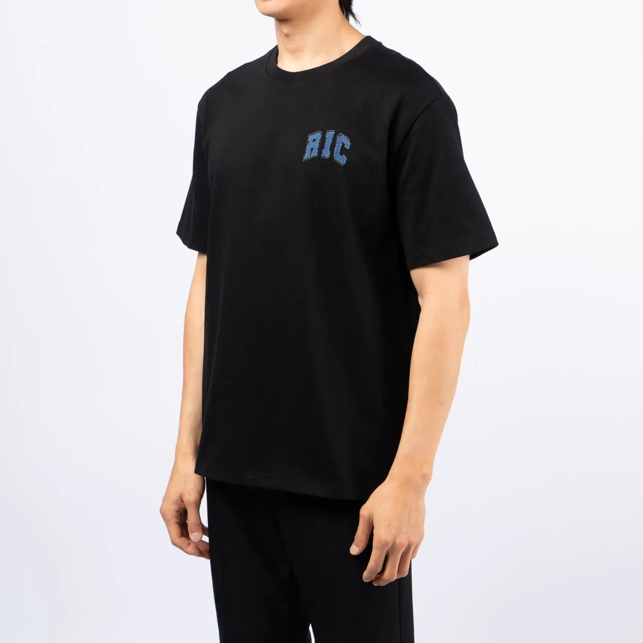 RIC 2024 Denim Patch Smiling T-Shirt Black – voilà.id