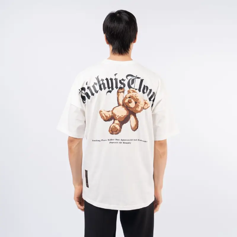 RIC Gothic Font with Bear T-Shirt White – voilà.id