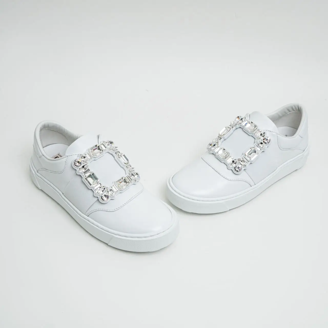 【Roger Vivier】Very Vivier Strass Buckle デニム スニーカー Roger Vivier☆Very Vivier Strass Buckle デニム スニーカー