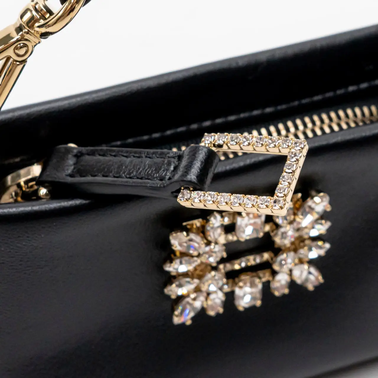 Roger Vivier RV Nightlily Charm Nappa Leather Micro Bag