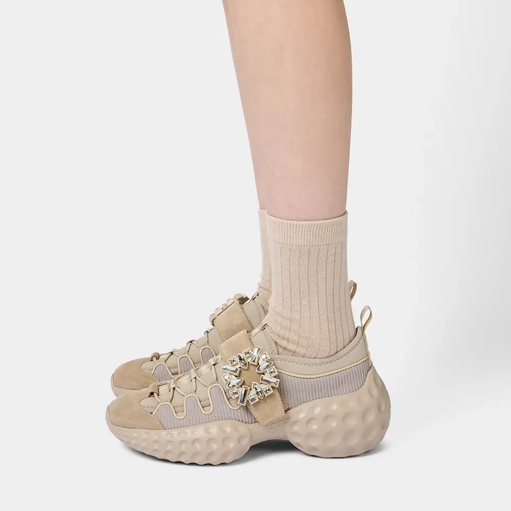 【Roger Vivier】'viv' Run Light Trekky' Sneakers Viv' Run Light Trekky Sneakers in fabric Black Woman