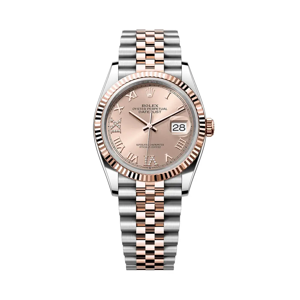 Rolex Datejust 36 - 126231 VIIX Diamonds Roman Grey Jubilee Steel