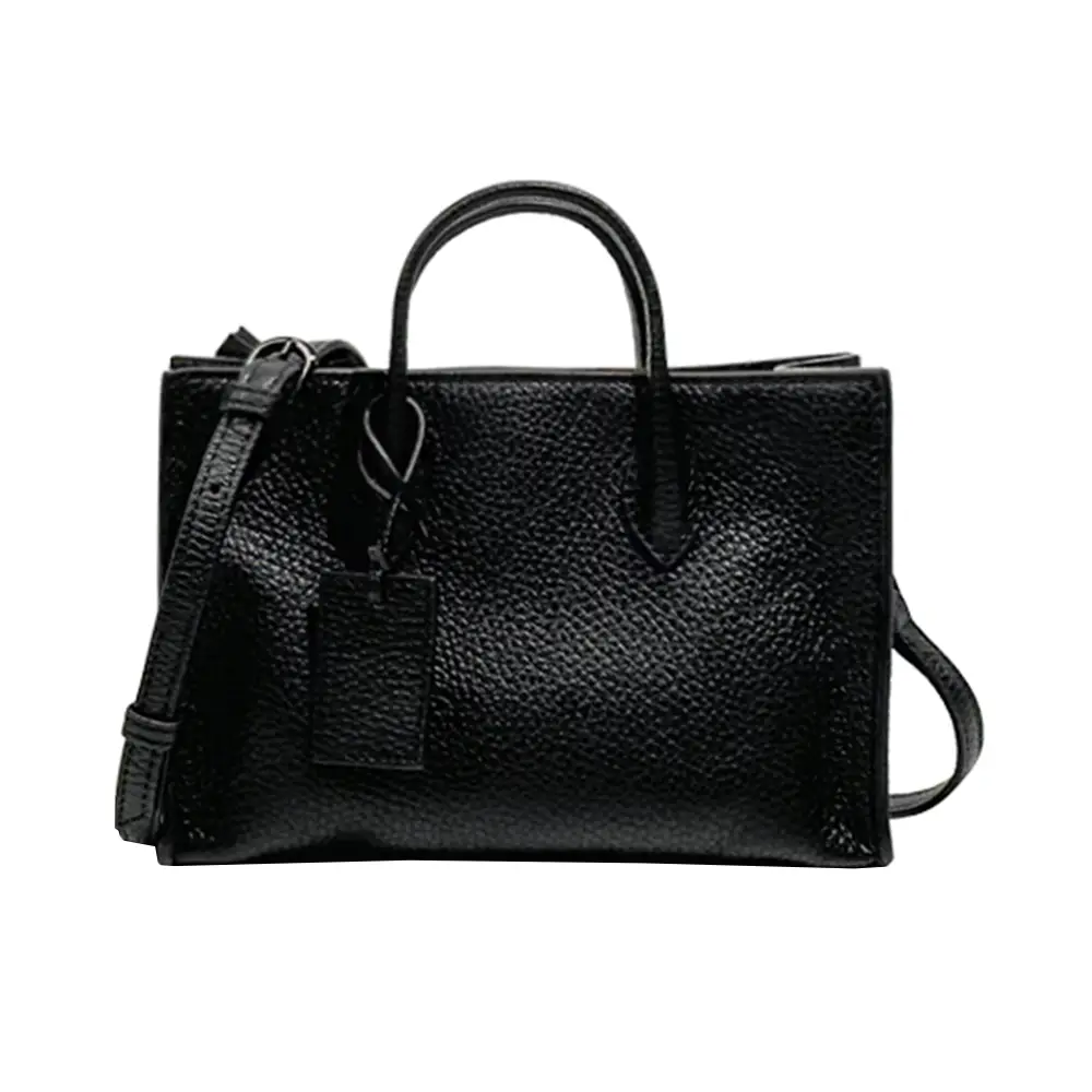 Marhen J Kai Canvas Leather Top Handle Bag All Black – voilà.id