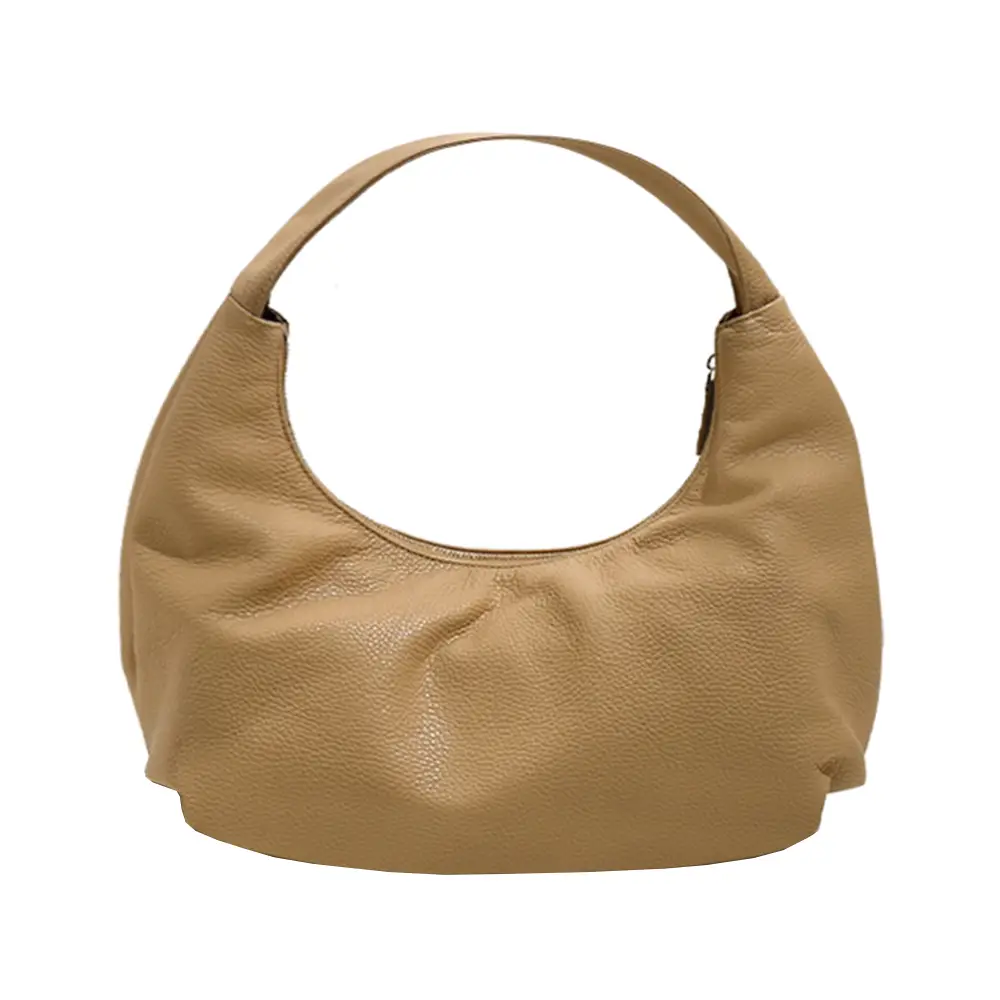 ★LOTSYOU★ lotsyou_Jennie Hobo Bag Brown Vegan Leather Hobo Bag in Brown - Slouchy Bag - Hobo