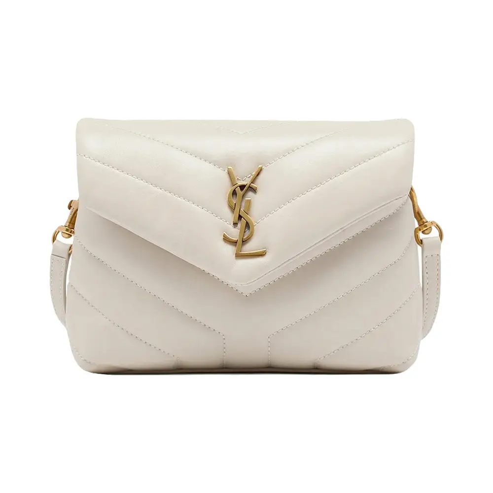 Saint Laurent Loulou Toy Y-Quilted Bag White Ghw – voilà.id