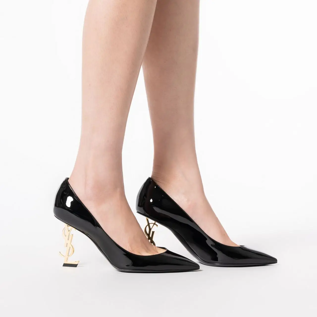 Saint Laurent Opyum 85 Patent Leather Pumps Black – voilà.id