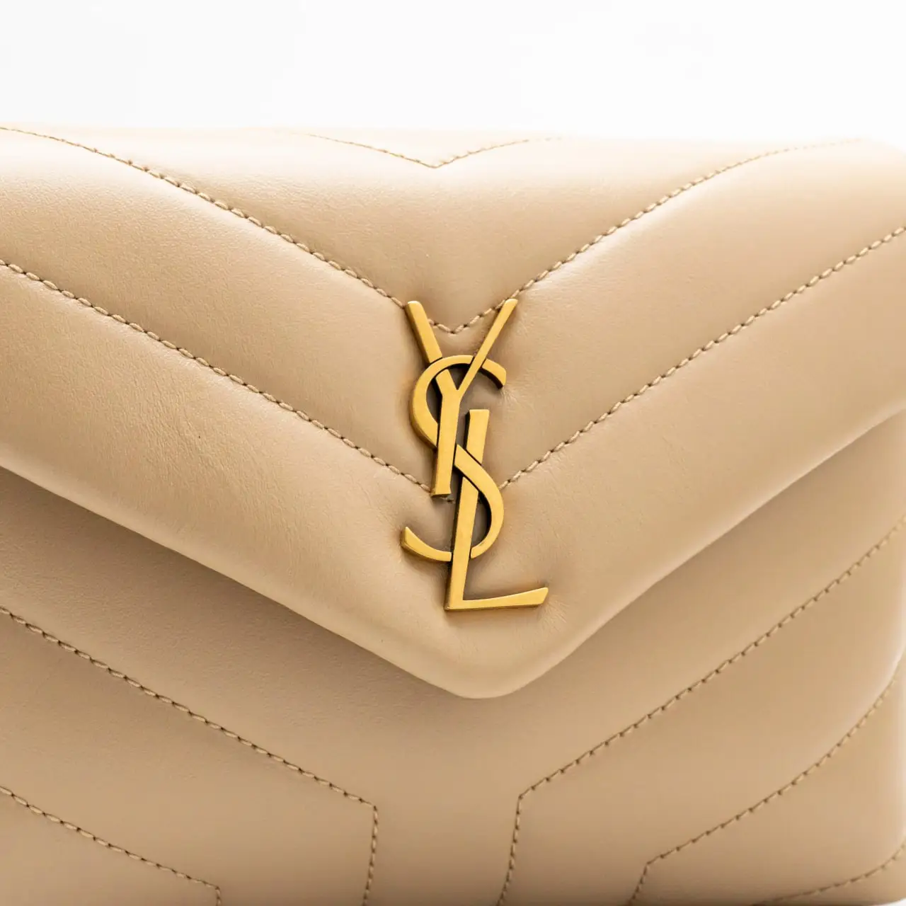 SAINT LAURENT Cotton Bandana Y Quilted Monogram Toy Loulou