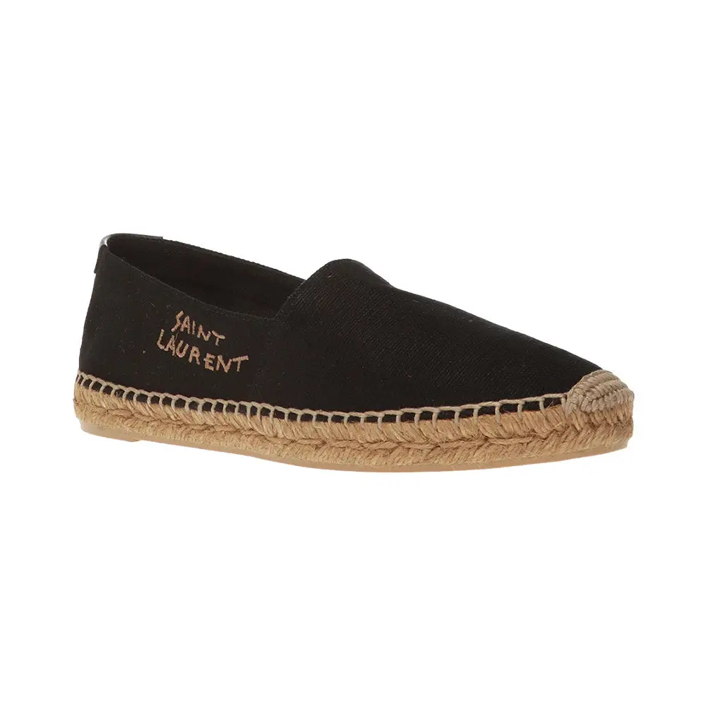 Saint Laurent Espa Embroidered Side Logo Black Woman – voilà.id