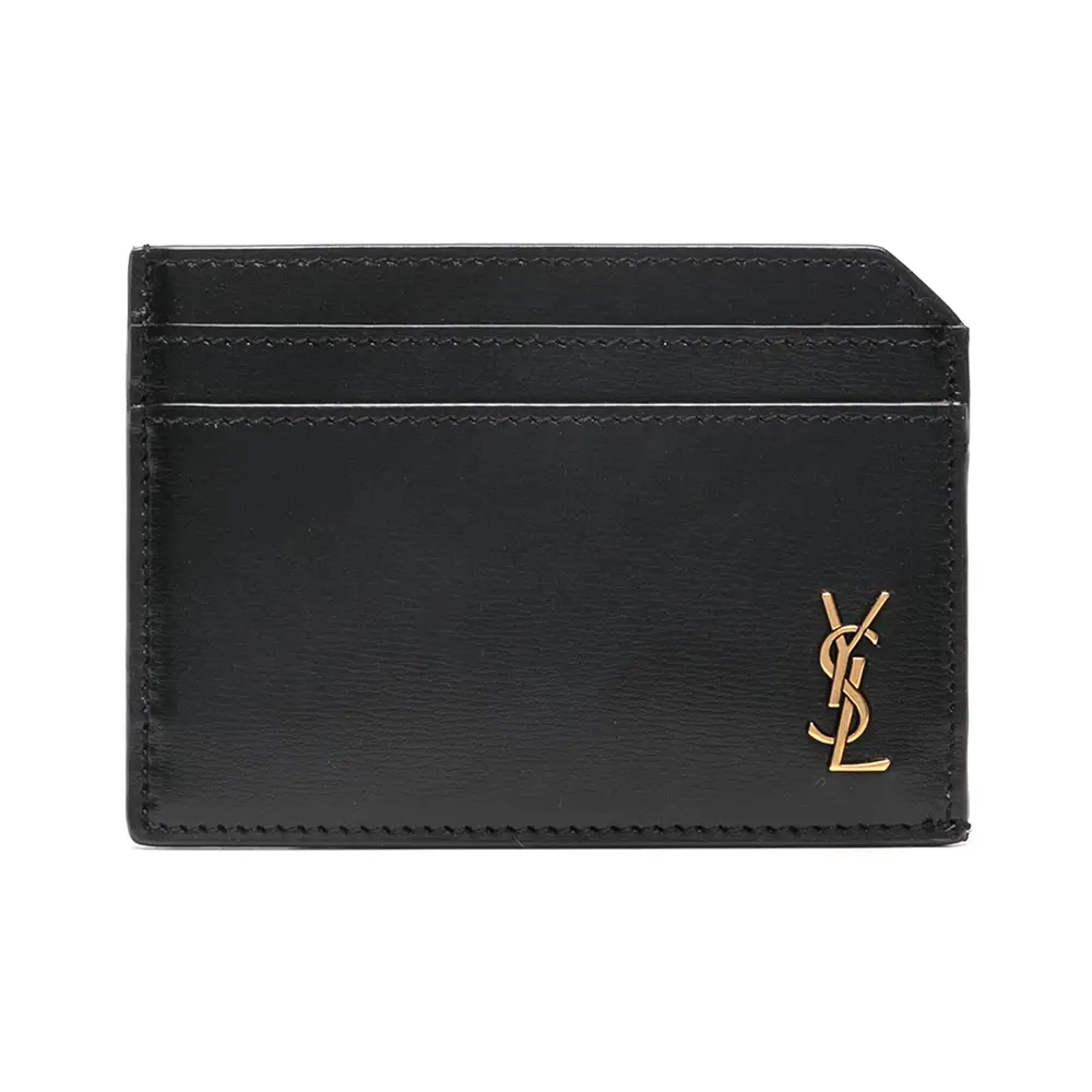 Saint Laurent Tiny Cassandre Zipped Fragments Credit Card Case in