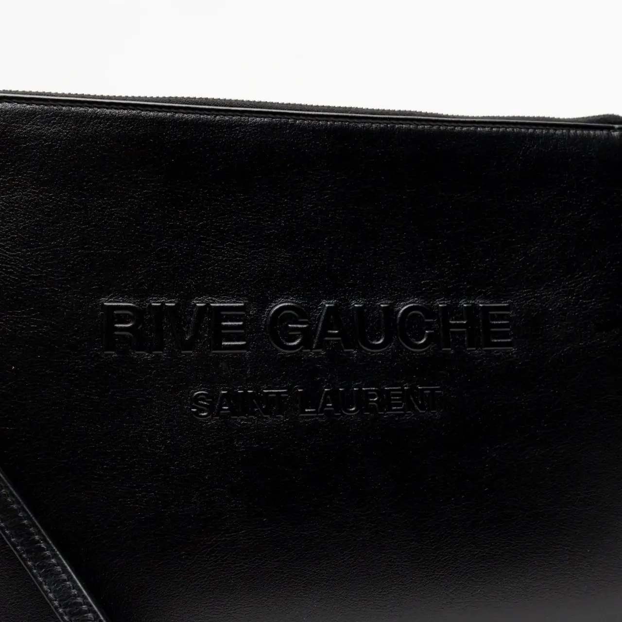 ★TOUT Y EST★ Rive Gauche Zipper Pouch Black 58136996NAE107 Saint Laurent 