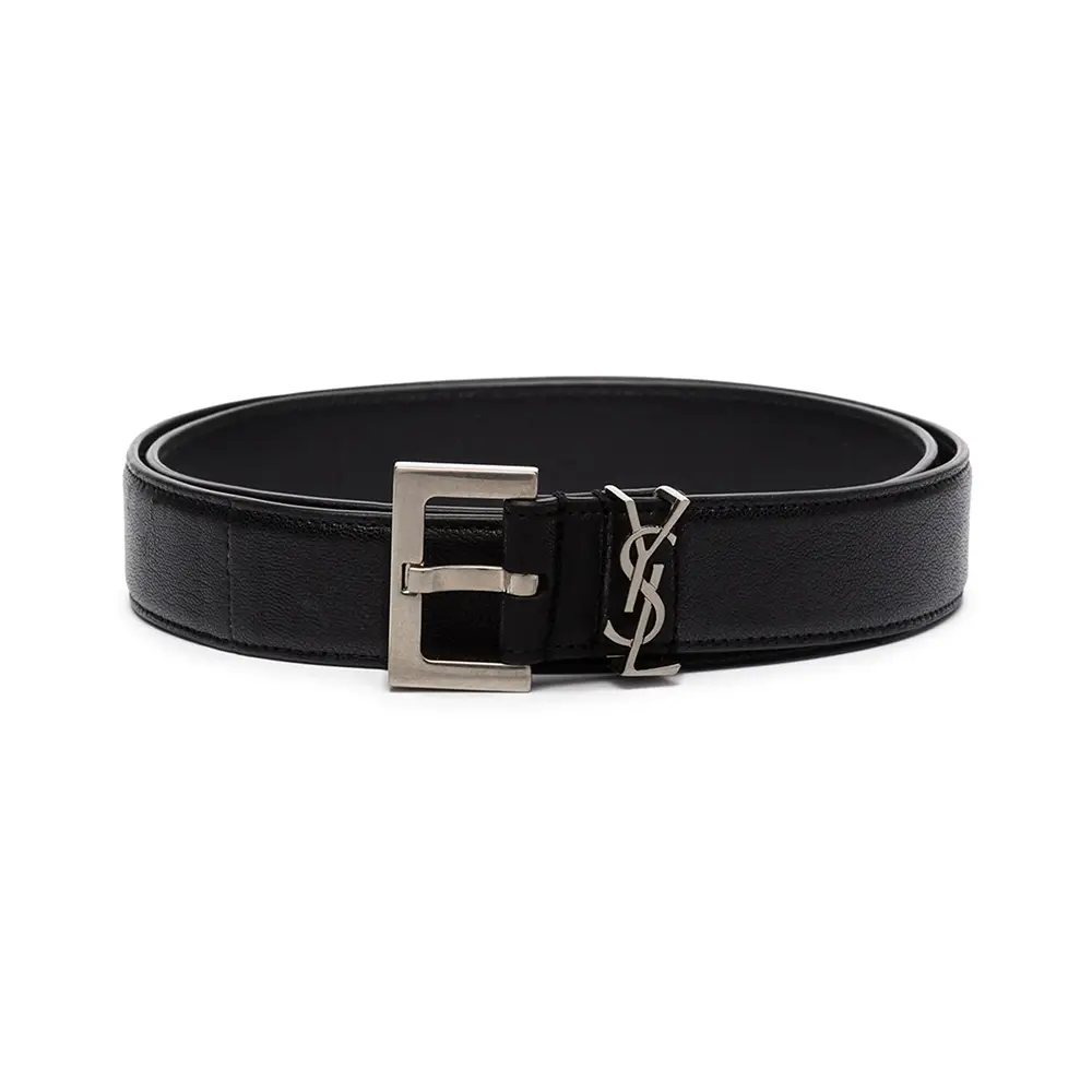 小物 Ysl studded leather belt Luxury belt - Saint Laurent brown leather studded belt