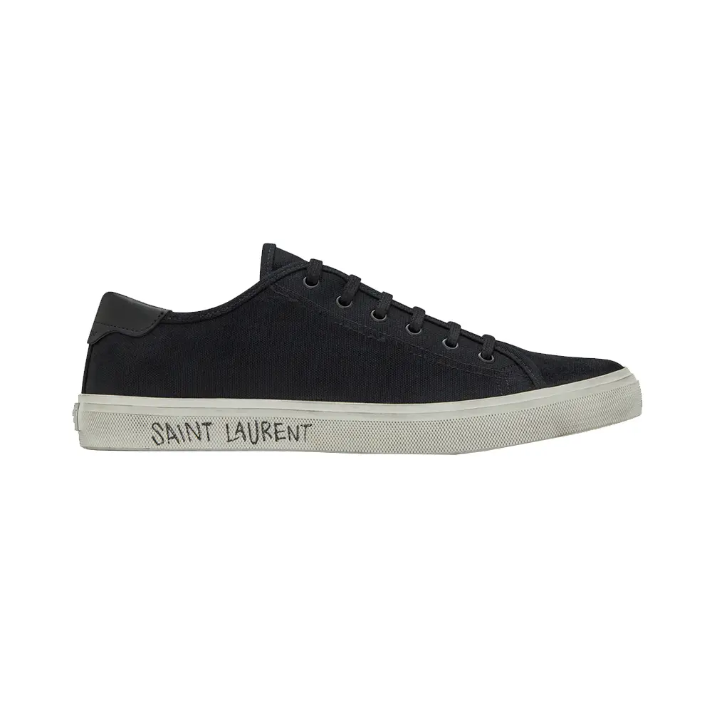 靴 Saint Laurent Malibu Saint Laurent Malibu Sneakers Canvas and Leather Black – voilà.id