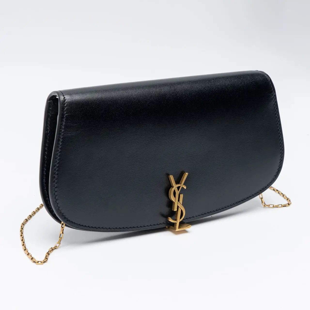 バッグ SAINT LAURENT LOGO CHAIN SHOULDER BAG Saint Laurent YSL Patent Leather Shoulder Bag Black | eBay