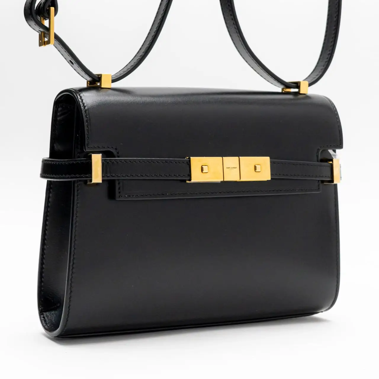 Saint Laurent Manhattan Mini Crossbody Bag in Box SL Leather