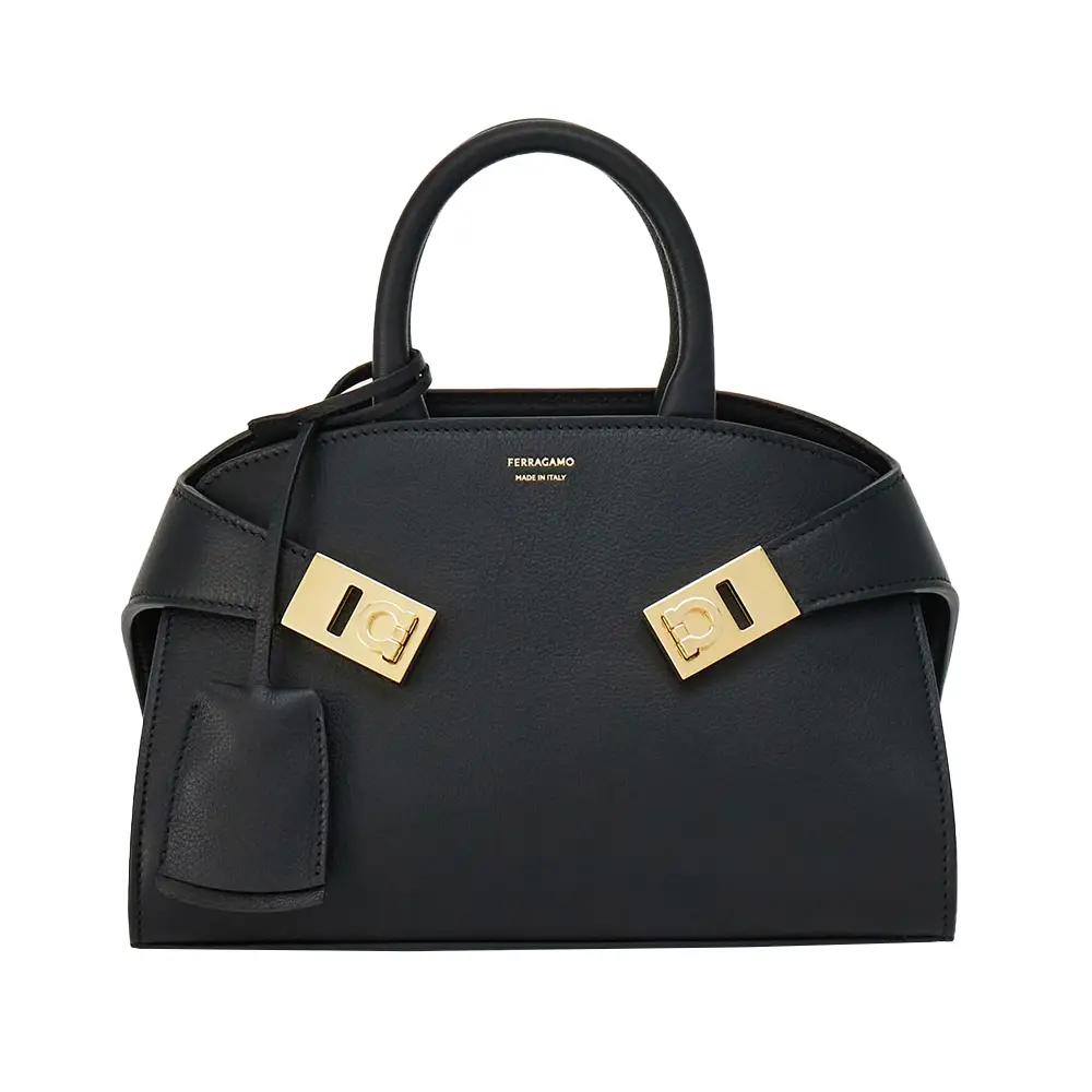 Ferragamo Hug Bicolor Mini Handbag Clay/Lapis Lazuli Ghw