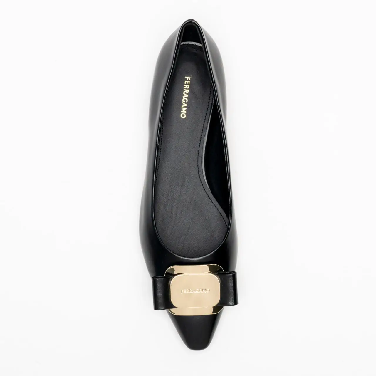 フラットシューズ Ferragamo \"New Vara Plate\" Ballerinas Black New Vara plate ballet flat - Women | Ferragamo