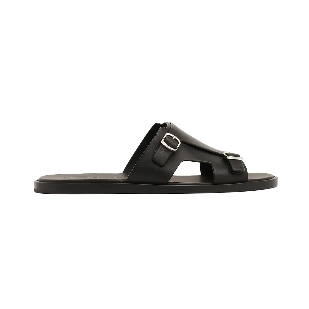 【関税&送料込】Bally Slide Sandal Gherry Bally Gherry sandals for Men - Black in Kuwait | Level Shoes