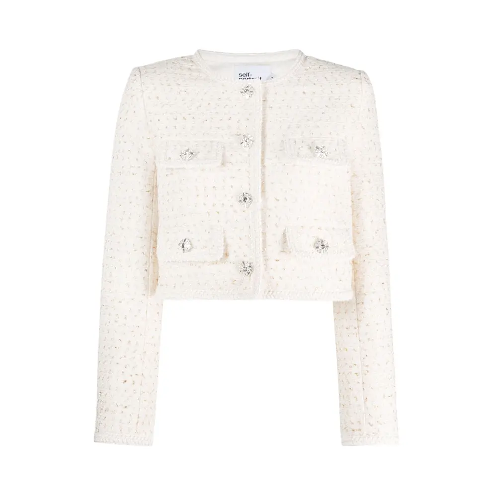 Self-Portrait｜JACKETS (CREAM CORD LACE JACKET (RS24172J Self Portrait Cream Cord Lace Jacket - White | RS24172JCCREAM