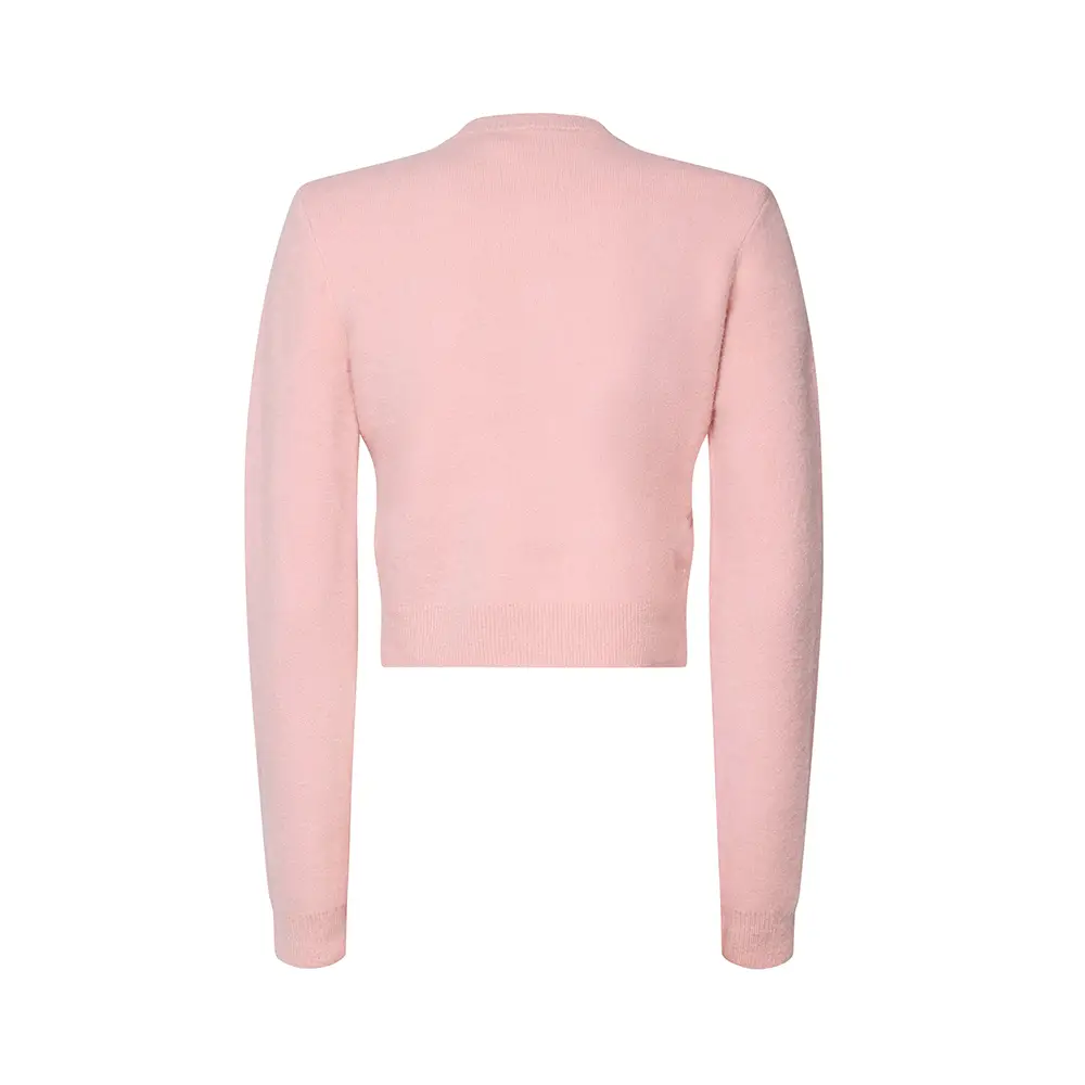 24SS ENFOLD IJAWIDE-ARM CARDIGAN ピンク Cielo Women's Soft Solid Colored Open Front 3/4 Sleeve