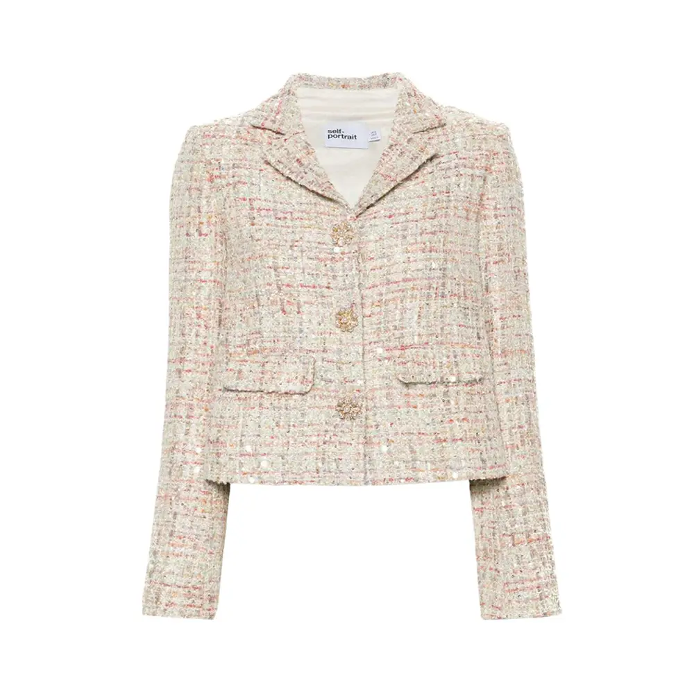 Self-Portrait｜JACKETS (PASTEL BOUCLE JACKET (PF24110JAC Pastel Boucle Jacket – self-portrait-EU