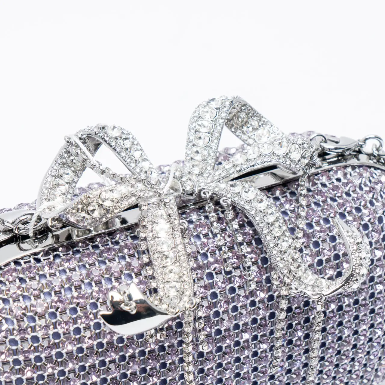 クラッチバッグ SELF-PORTRAIT Woman Clutch Violet PF25319AL LILAC Self-Portrait Chainmail clutch bag for Women - Purple in UAE