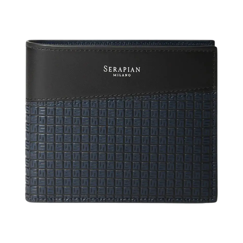 Salvatore Ferragamo Gancini Bi-Fold Hammered Calfskin Wallet with