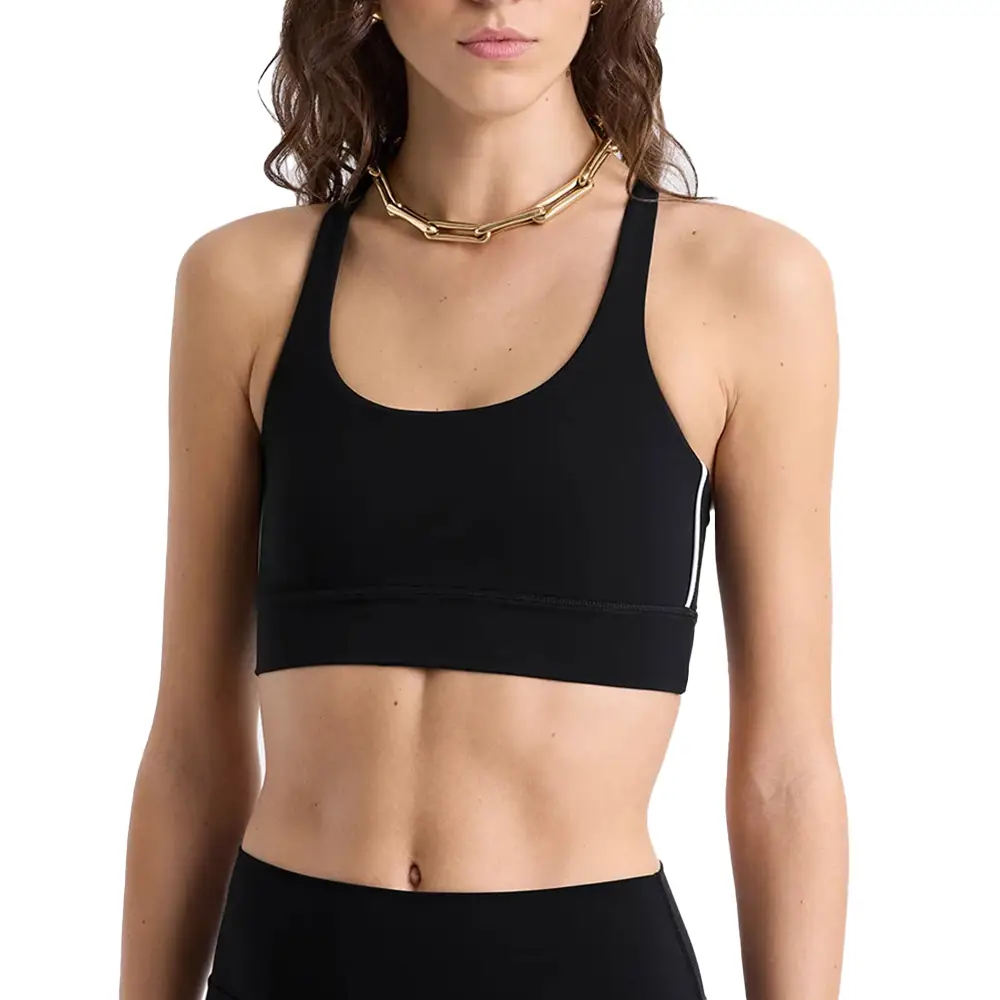 Sporty & Rich Bold Health Active Bra Black/White – voilà.id