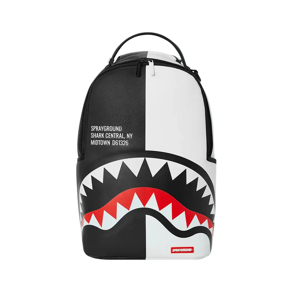 Sprayground white shark backpack hotsell