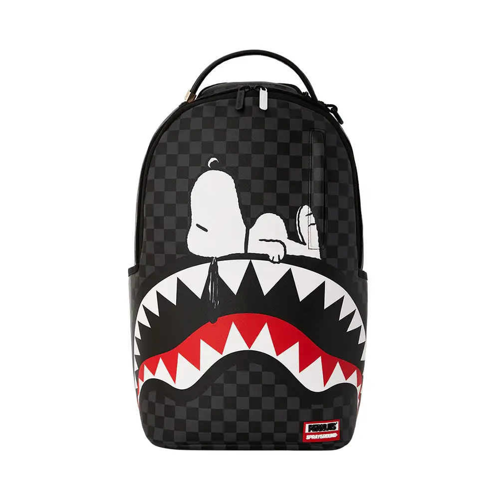 Sprayground Snoopy Day Off Backpack Black Grey – voilà.id