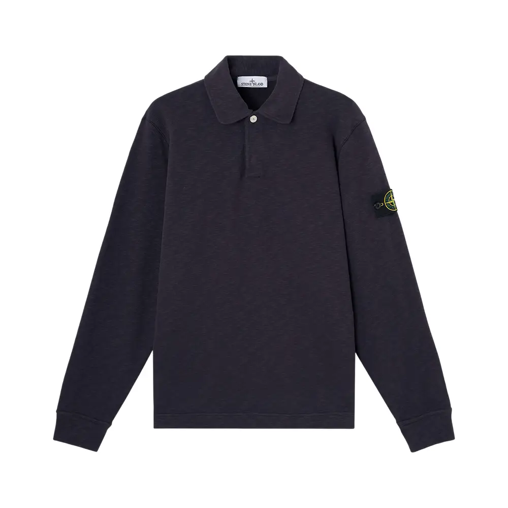 Stone Island 6100054 Vanise Brushed Heavy Cotton Jersey Ink Blue