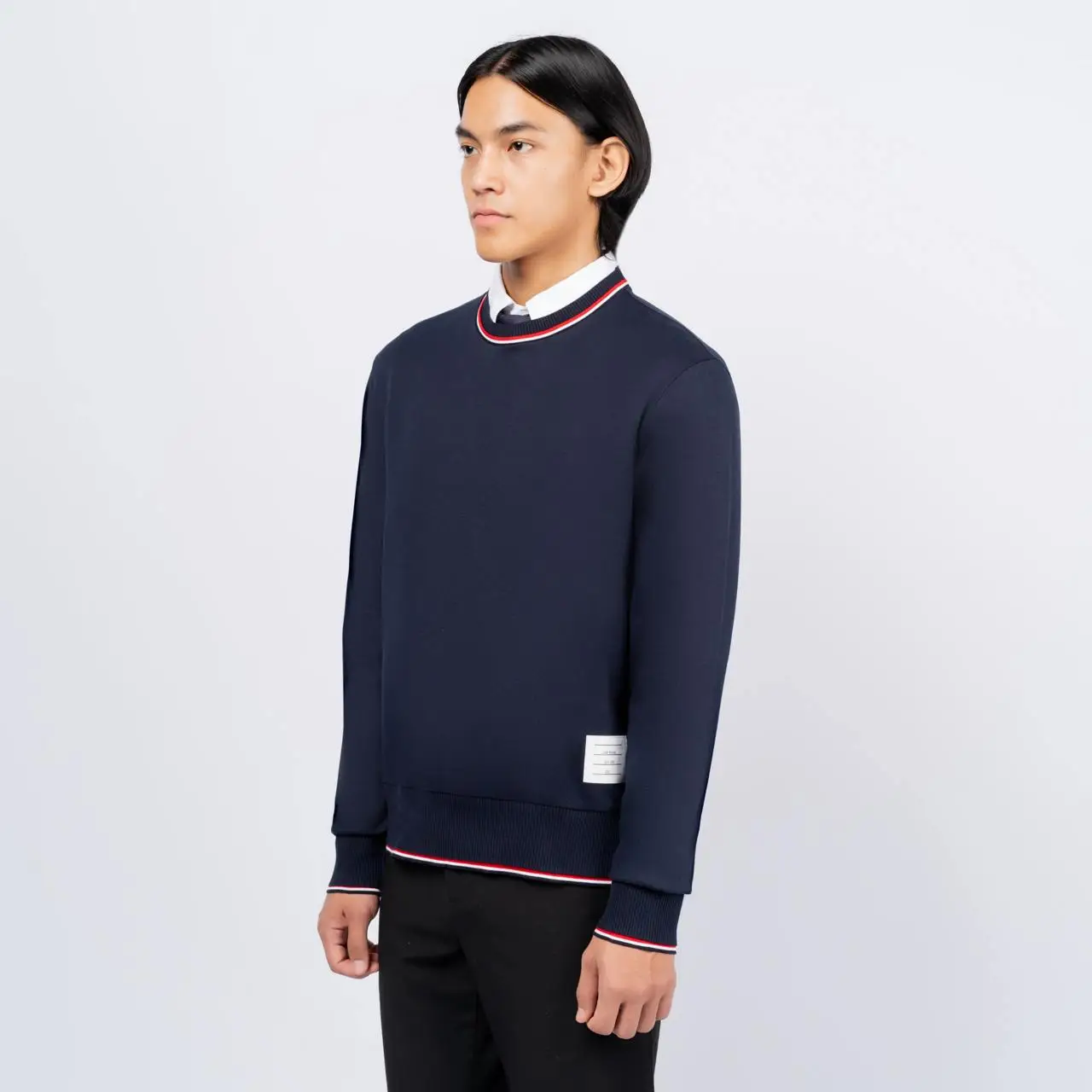 スウェット・トレーナー THOM BROWNE BLUE COTTON SWEATSHIRT Thom Browne/トムブラウン｜ネイビー ブルー コットン