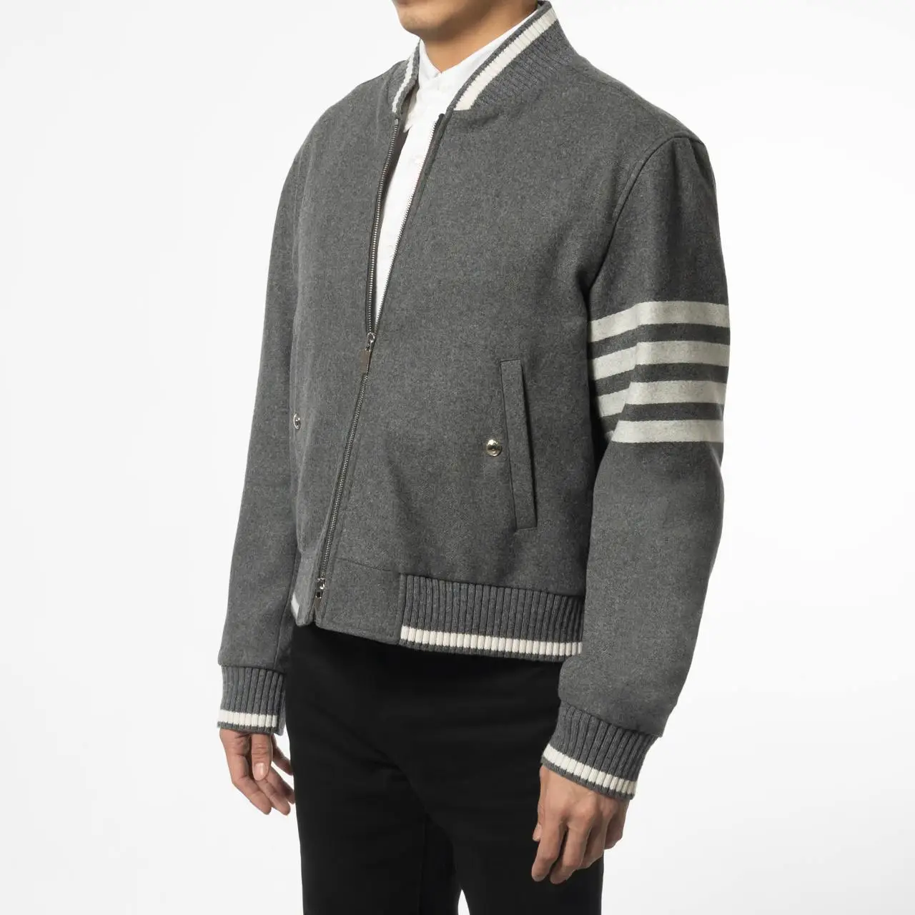 ジャケット THOM BROWNE Woman Jacket Grey FKJ083AY1002 035 Women's Casual Jackets | Thom Browne