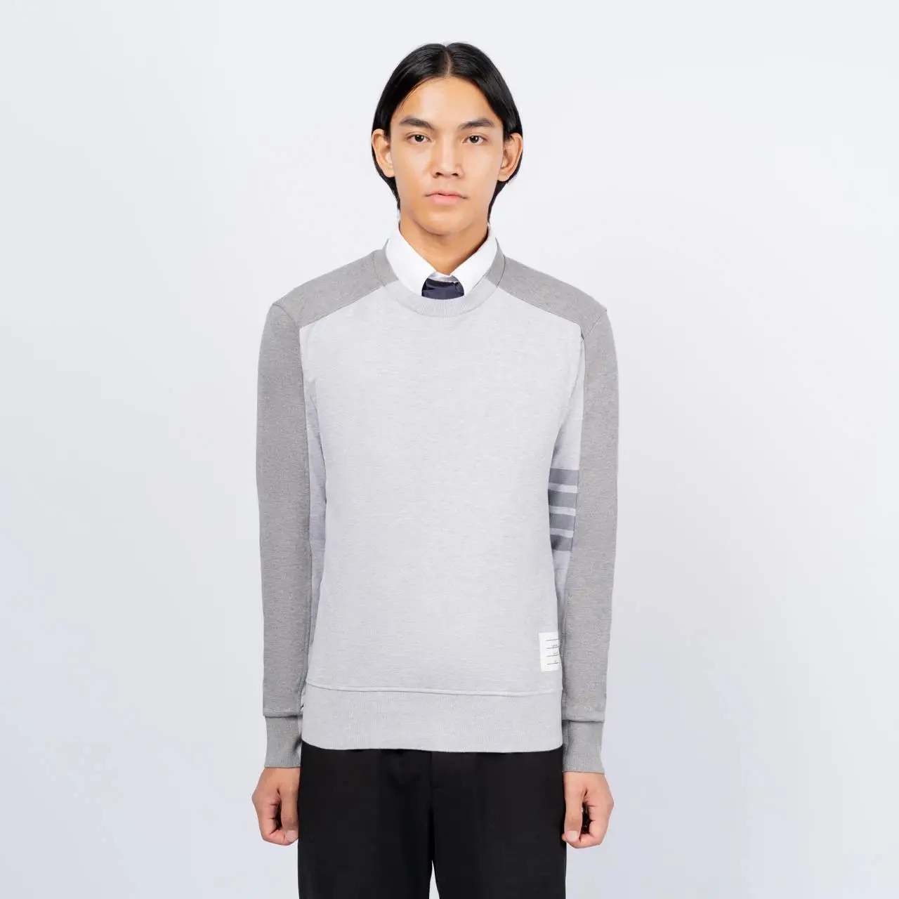 【THOM BROWNE】Funmix Crew Neck Sweatshirt/全国送料込み Classic Loopback 4 Bar Relaxed Sweatshirt | Thom Browne