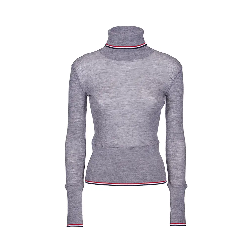 Missoni Viscose and Ribbed Wool Turtleneck Multicolour