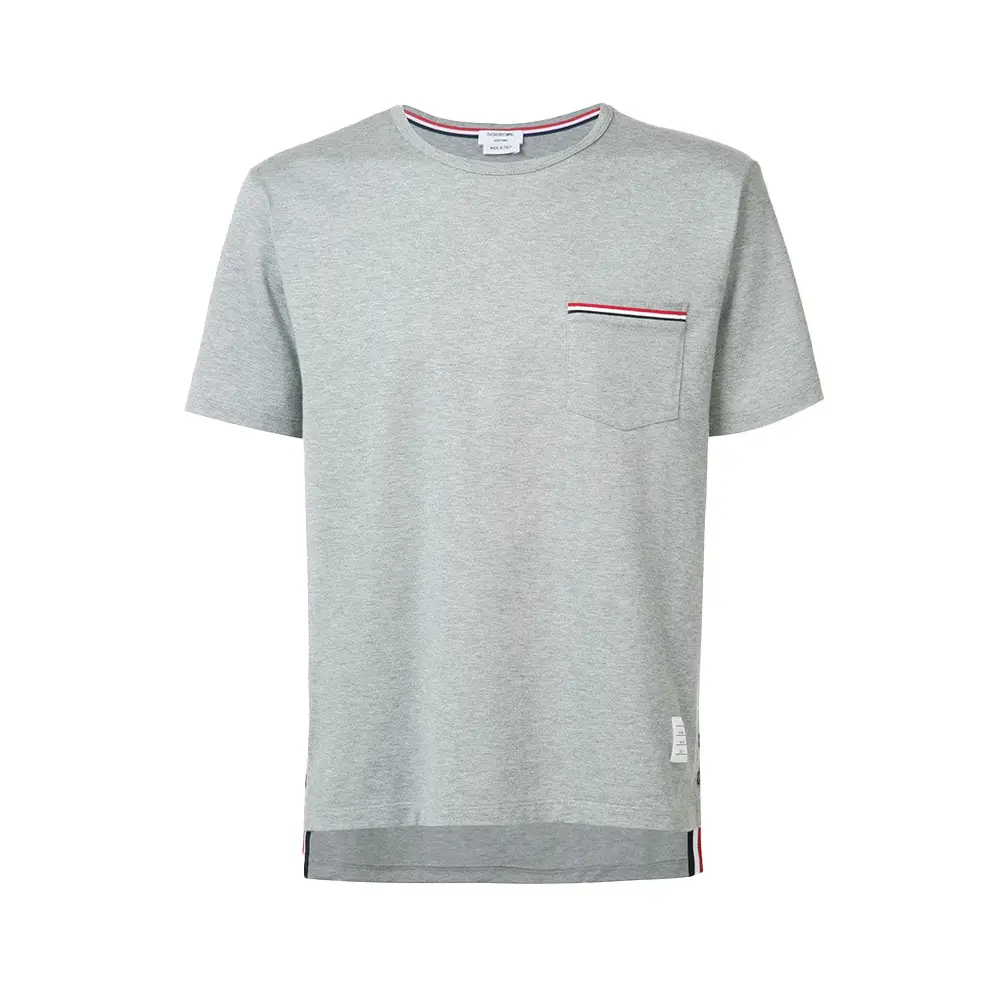 Tシャツ・カットソー Thom Browne Ss Rwb Pocket Tee In Medium Weight Jerse SS RWB POCKET JERSEY COTTON T-SHIRT for Men - Thom Browne