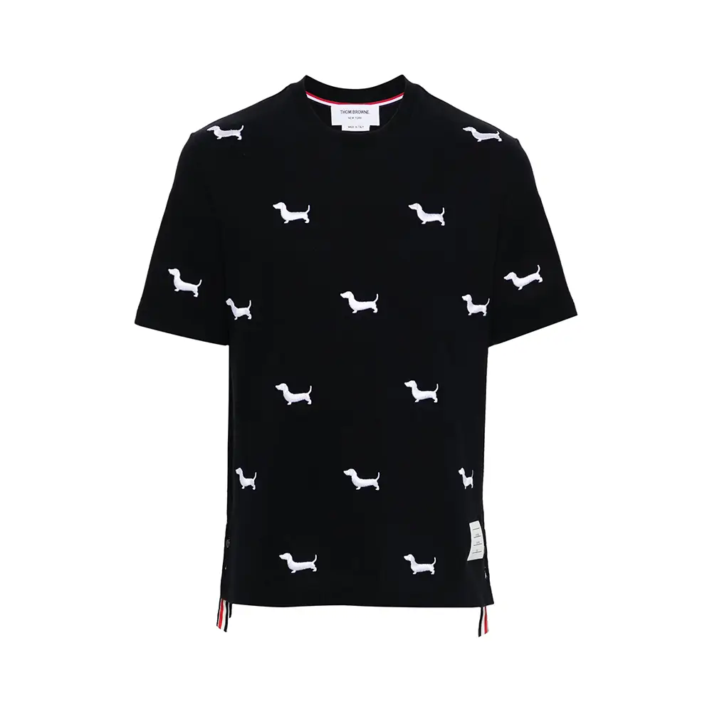 Thom Browne Hector Allover Classic Pique T-Shirt Navy – voilà.id
