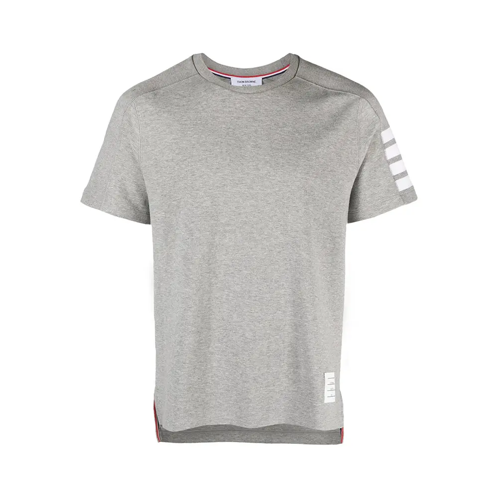 Thom Browne 4-Bar Stripe Sleeve T-Shirt Navy – voilà.id